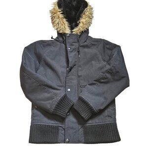 Carhartt Women/Men Faux Fur Trimmed Hooded Full Zip Sherpa Lined Jacket XS -2005